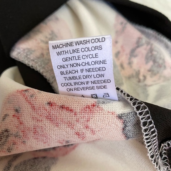 NWT Floral Print Wrap Asymmetrical Hem Mini Dress | Almost Famous Macy’s Bodycon - Picture 10 of 13